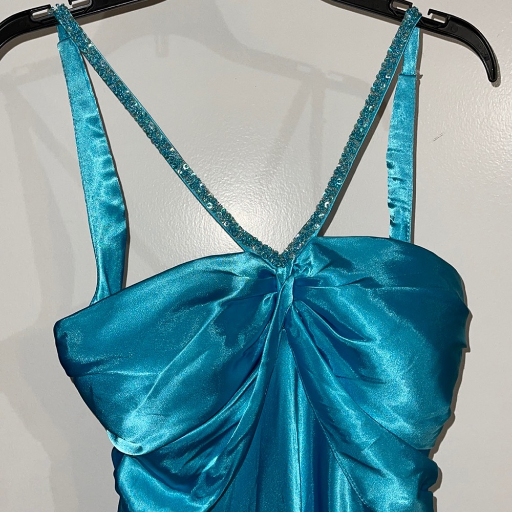 Light blue strap dress